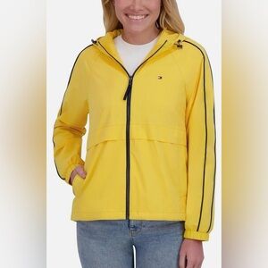Tommy Hilfiger Yellow Hooded Zip Jacket – XS & S – Lightweight Windbreaker – NWT